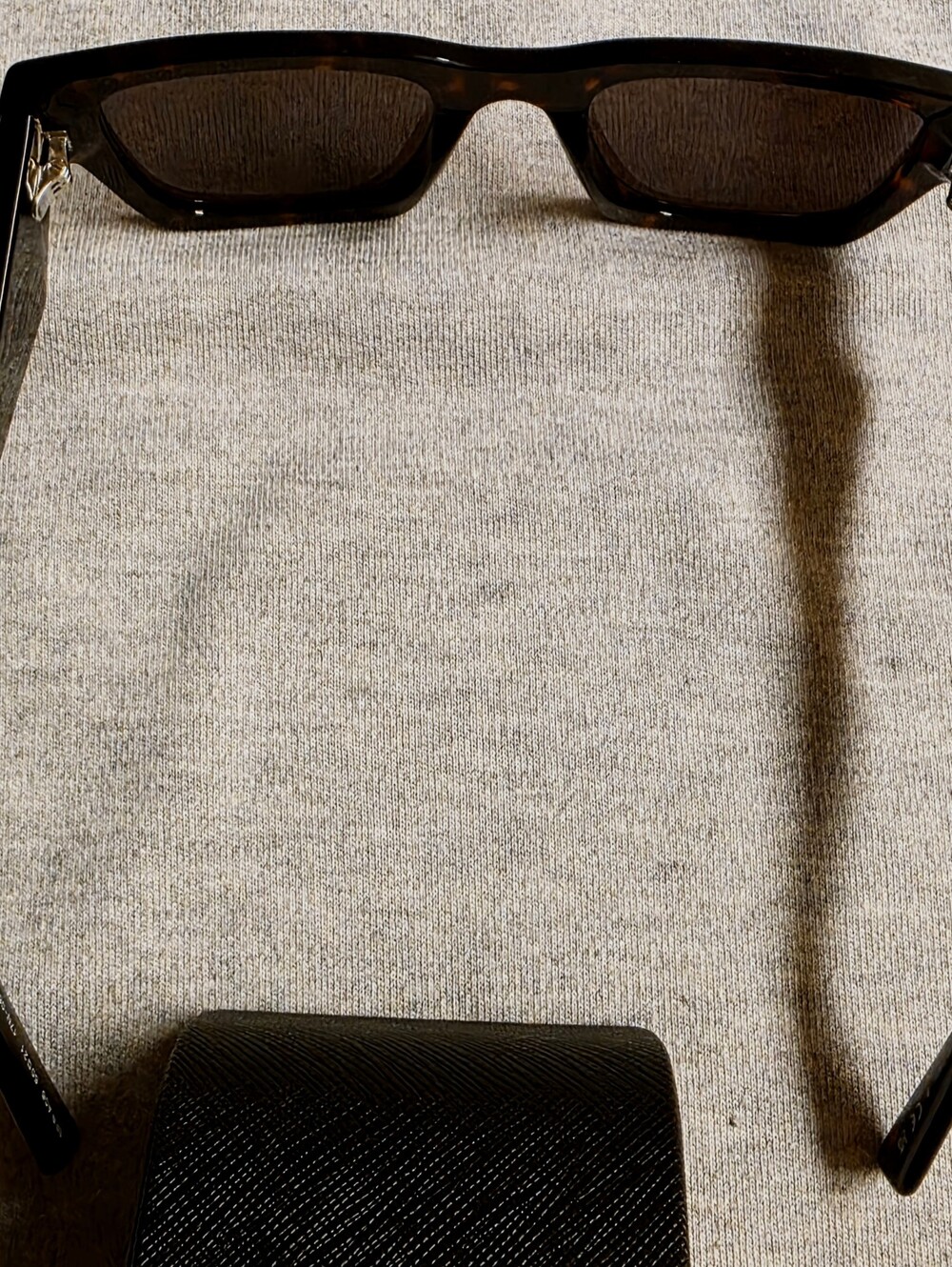 Prada Rectangular Tortoiseshell Sunglasses - Brown Lenses - Picture 4 of 9